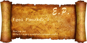 Egei Paszkál névjegykártya
